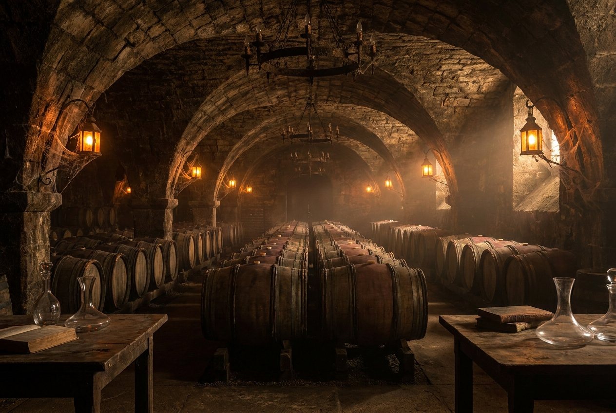 Maison Vela barrel cellar